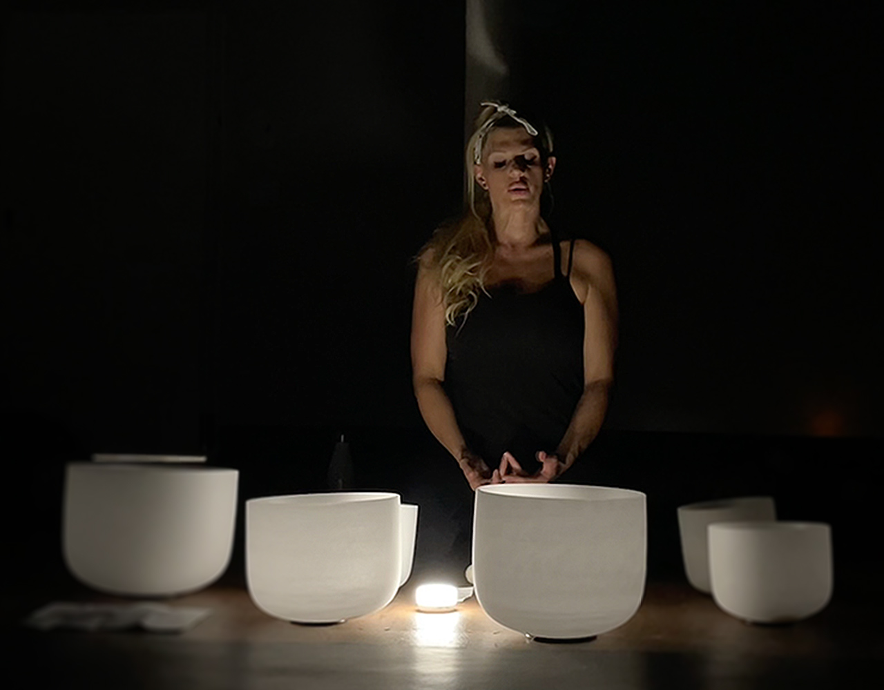 Sound bath stretch yoga