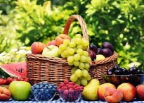 Basket full of fruit.